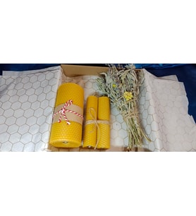 Doğal Balmumu Mumu & tütsü (Sarı)