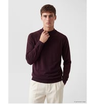 LC WAIKIKI Mürdüm Yarım Balıkçı Yaka Reglan Kol Erkek Triko Kazak