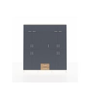 Arges Dolap 10 Raflı 2 Çekmeceli 4 Askılı 220x30x243 Aytaşı-Antrasit/Çam