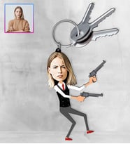 Kişiye Özel Karikatür Tasarım Anahtarlık 97297