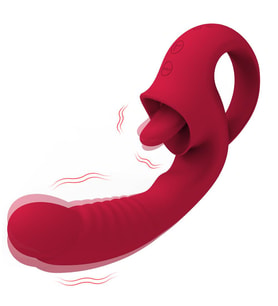 DualPulse 19cm Kırmızı Vibratör