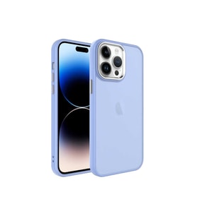 Apple iPhone 14 Pro Max Uyumlu Kılıf Buzlu Sert PC Zore May Kapak (Lila)
