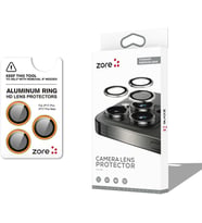Apple iPhone 17 Pro İçin Zore CL-12 Premium Safir Parmak İzi Bırakmayan Anti-Reflective Kamera Lens Koruyucu (Turuncu)