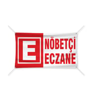 Nöbetçi Eczane Afiş Pankart 100x50 Cm