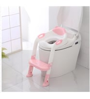 Merdivenli Çocuk Klozet Adaptörü (Pembe)