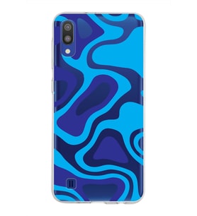Samsung Galaxy M10 Kapak Renkli Desen Tasarımlı Şeffaf Silikon Kılıf