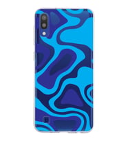 Samsung Galaxy M10 Kapak Renkli Desen Tasarımlı Şeffaf Silikon Kılıf