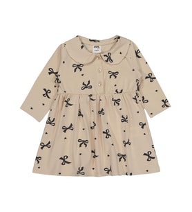 Civil Baby Fiyonk Empirme 6-18 Ay Elbise - Bej (Gri)