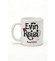 Evin Reisi Yazılı Kupa Bardak - Komik Tasarım Baskılı Seramik Hediye Kupa Bardak