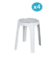 Omnipazar SY-4640 Plastik Tabure Büyük Boy 4'lü Set
