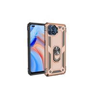 Oppo Reno 4 Lite Kılıf Sofya Yüzüklü Silikon Kapak - Gold
