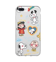 Iphone 7 Plus ve 8 Plus Uyumlu Snoopy Tasarımlı Şeffaf Telefon Kılıfı