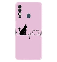 Tecno Spark 8T Kılıf Resimli Desenli Baskılı Silikon Pink Cat Heart 1303