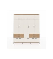 Hyperion Dolap 11 Raflı 4 Çekmeceli 2 Askılı 220x44x243 Çam-Aytaşı/Çam
