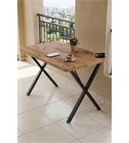 Bahçe Masası Ahşap Balkon Teras Cafe 110*70 Mutfak Yemek Masası 9830 Atlantik Çam (Sadece Masa)