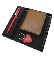 Signator D282 İsme Özel Set - Deri Kartlık + Anahtarlık  + Kalem Seti  İsme Özel Hediyelik Set (Karışık)