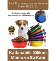 Özel Üretim Portatif Pratik Renkli Silikon Kancalı Katlanabilir Evcil Hayvan Kedi Köpek Mama Su Kabı