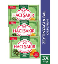 Hacı Şakir Zeytinyağı & Bal Saf Kalıp Sabun 4x150 gr x 3 Adet