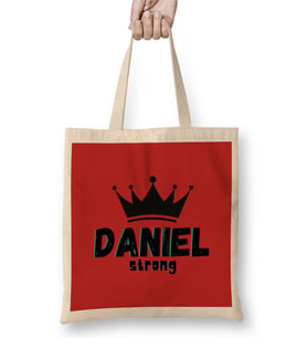 Daniel Name Personalized Custom Design Gift Baby-Gift For Him Bez Çanta Uzun Saplı