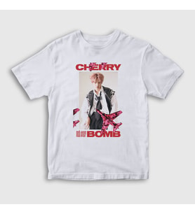 Presmono Unisex Çocuk Beyaz Cherry Bomb K-Pop Nct 127 T-Shirt 275442tt