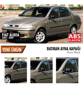 Fiat Albea Yarasa Ayna Kapağı Batman Parlak Siyah Piano Black 2002-2009