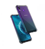 Blogy Galaxy M20 ile Uyumlu Crystal Fit Kılıf Smoke Black
