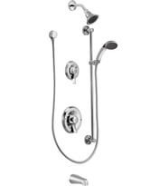Moen 8343 Commercial Posi-Temp Baskı Balancing 3 Fonksiyon Küvet/Duş Sistemi Ile Duş Başlığı 2,5 Gpm