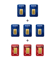 Nadir Gold 24 Ayar 15,5 Gram Külçe Altın (5 Adet 2,5 Gram Külçe Altın + 3 Adet 1 Gram Külçe Altın )