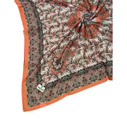 Mim Eşarp Prime Pamuk Etnik Desenli Eşarp 90x90 cm (Turuncu)