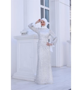 Şimal Abiye Beyaz SN104