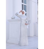 Şimal Abiye Beyaz SN104