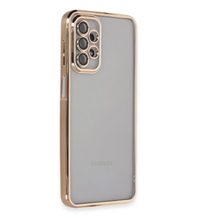 Durukar® Samsung Galaxy A23 4G Kılıf Lensli Silikon - Gold