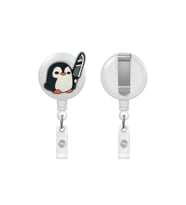 Belalı (Bad) Penguen Figürlü Yoyo Kartlık Yaka İpi Tutucu