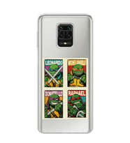 Redmi Note 9 Pro / 9s Uyumlu Ninja Kaplumbağalar Tasarımlı Şeffaf Telefon Kılıfı