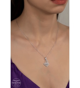 SWAROVSKİ CRYSTAL KELEBEK 925 AYAR GÜMÜŞ KOLYE
