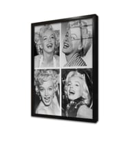 Beyaz Gecelikle Marliyn Monroe Çerçeveli Cam Tablo
