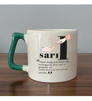 Sarıl Baskılı Yeşil Kulplu D Kupa