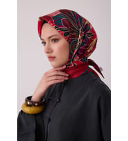 Çiçek Desen %100 Twill İpek Eşarp BE13