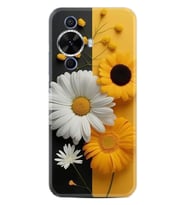 Huawei Nova 12S Kılıf Boutique Baskılı Resimli Sarı Beyaz Çiçek Pcode -044
