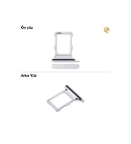 iPhone 16 Pro Sim İç Yuvası Tepsisi Aparatı Çekmecesi Kart Yuvası Tray Tekli (Gümüş)