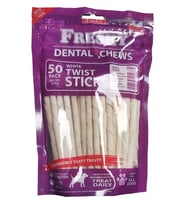 Freshy Dental Chews Twist Sticks Beyaz Burgu Çubuk Köpek Ödülü 50 Adet (STD)