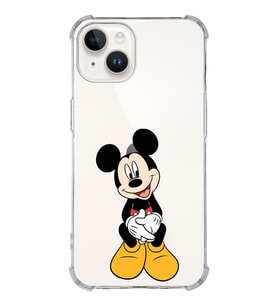 Apple iPhone 14 Plus Uyumlu Köşe Korumalı Antişok Kapak Mickey Mouse Tasarımlı Şeffaf  Kılıf