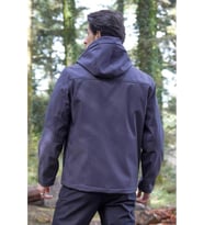 Softshell Erkek Mont Su Geçirmez Kapüşonlu Outdoor 350 Flam2 Fiyort Rüzgar Günlük (Gri)