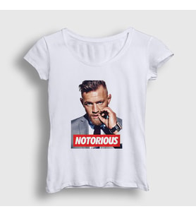 Presmono Kadın Beyaz Notorious V3 Ufc Conor McGregor T-Shirt 312348tt