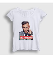 Presmono Kadın Beyaz Notorious V3 Ufc Conor McGregor T-Shirt 312348tt