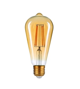 4W Rustik Ampul 2500K (Sarı Işık) ST64 (Siyah)