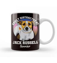 Easily Distracted By Jack Russel Terrier Dogs Fans Kupa Bardak Porselen