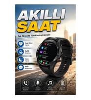Akıllı Saat Bluetooth Bağlantılı Sesli Asistanlı Bildirim ve Müzik Destekli Yeni Model