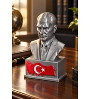 Atatürk ve Türkiye Dekoratif Biblo - 15cm