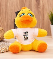 Kişye Özel Polaroid Tasarım Fotoğraflı Peluş Civciv